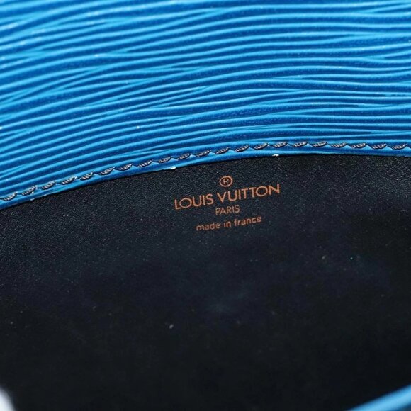 LOUIS VUITTON Epi Cartouchiere MM Shoulder Bag Blue M52245 LV Auth 123038 - Picture 13 of 16
